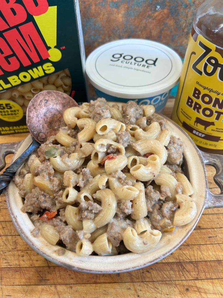 Philly Cheesesteak Pasta Bowl