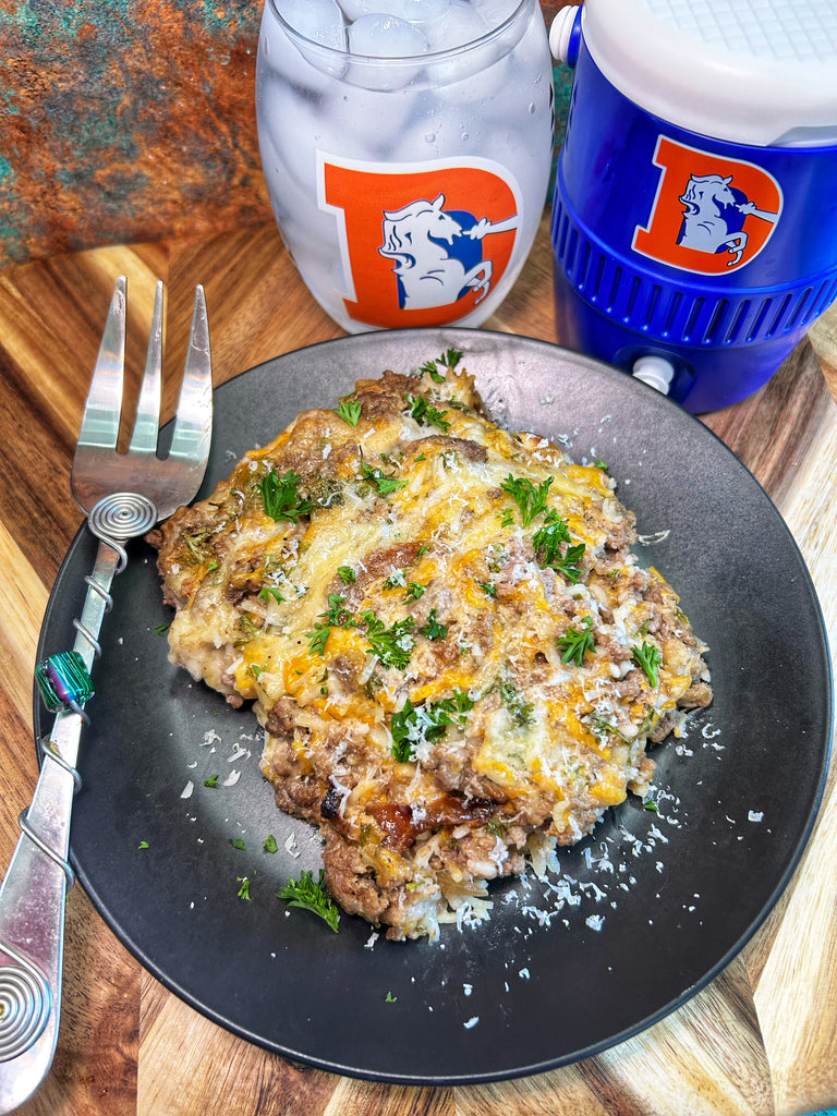 High-Protein French Onion Beef & Rice Casserole 🧅🧀